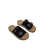Thick-soled Letter Velcro One-word Cool Slippers Women's 2025 New Comfortable and Lightweight Beach Slippers