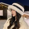 Winter Hat Women Cold Warm Furry Versatile Face Small Bucket Hat Casual Cotton Hat Big Head Circumference Ear Hat