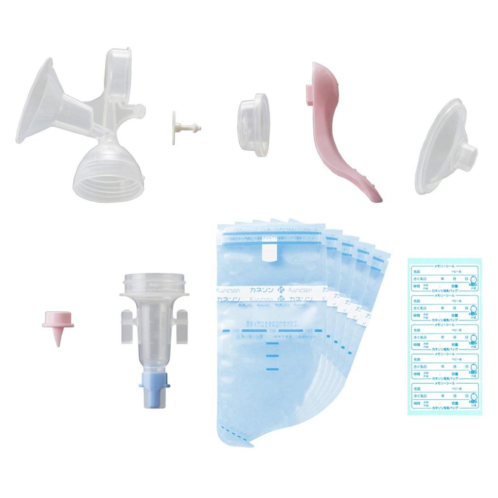 Kaneson Handheld Breast Pump Storage Set Breast Milk for Ages 0 Months and Can Be Used In Baby 100ml (Includes Bags) Up, Wide-Mouth Bottles, (x 1)