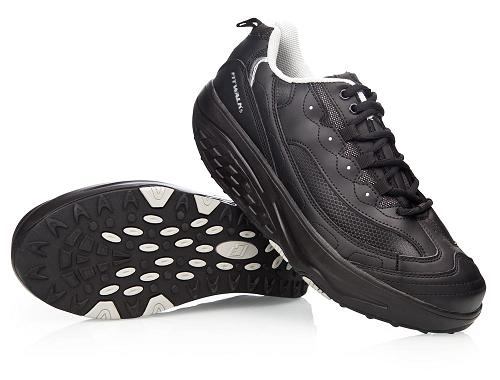 Fit Walk Shoes With Rocker Sole, Black 45