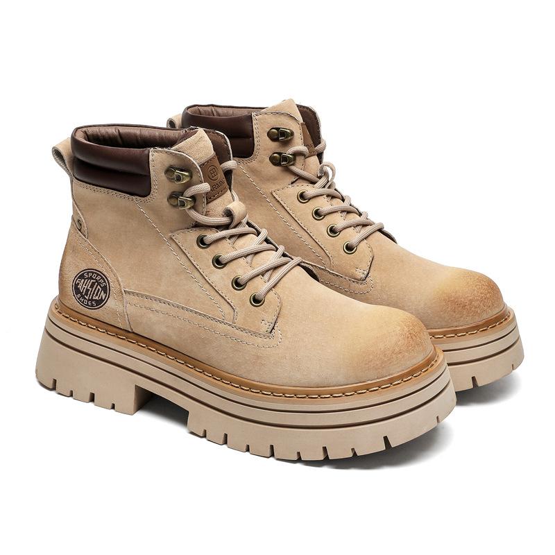 3523 Thick-soled Martin Boots for Men and Women, Desert Tooling Boots, May Kaji Retro Rhubarb Boots.