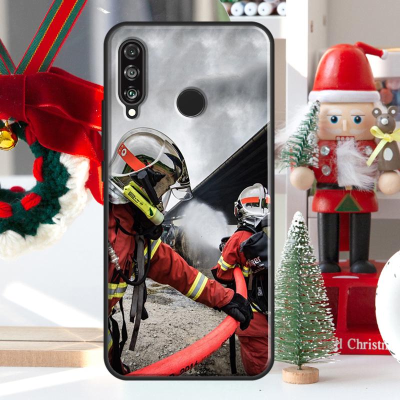 Firefighter Heroes Fireman For Huawei Nova Y73 Y60 Y70 Y90 Y72 Y61 Y91 7i 8i 11i 12i 12s 9 10 SE P20 P30 P40 Lite Case