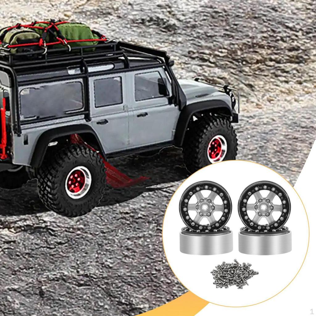 4 Pieces 1/18 1/24 RC Crawler Wheel Rims Accessories Easy to Install Direct Replaces Professional