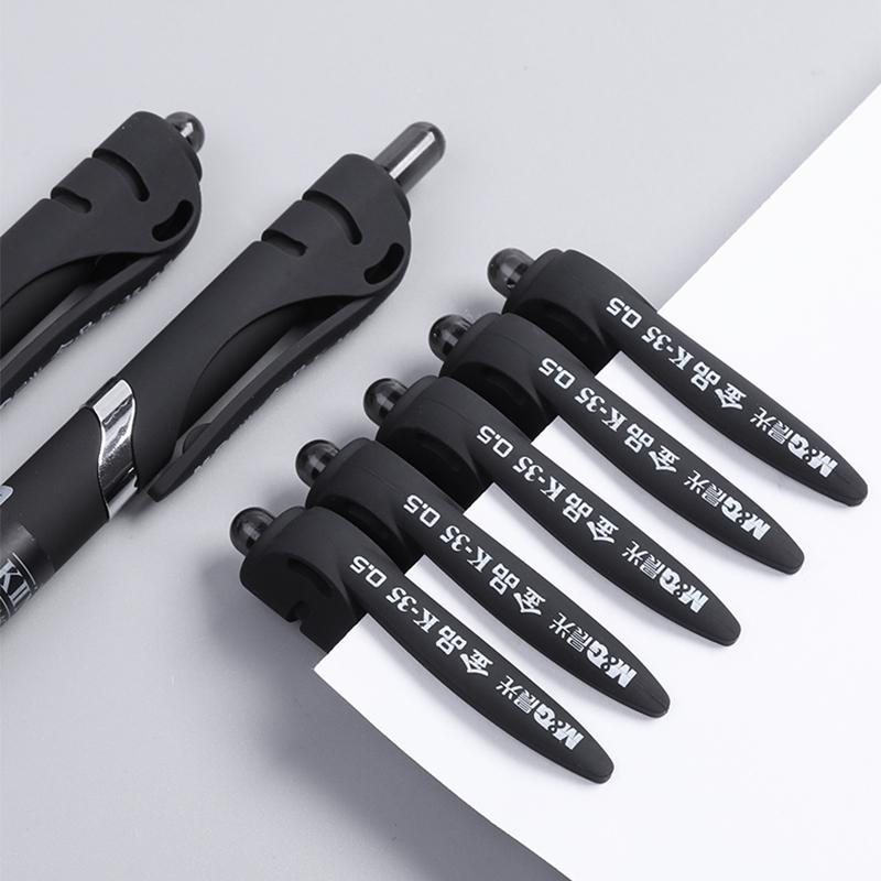 M&G 6/12 Pcs Gel Pen 0.5mm Black Ink & Red Ink Back To School Stationery Office Writing Stationery Student Exam Signature Pen