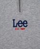 LEE Small Twitch Logo Quarter Zip-Up Sweatshirt Gray