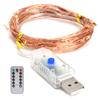 LED Remote Control String Light 8 Modes USB Powered 33ft/100LED Copper Wire String Light