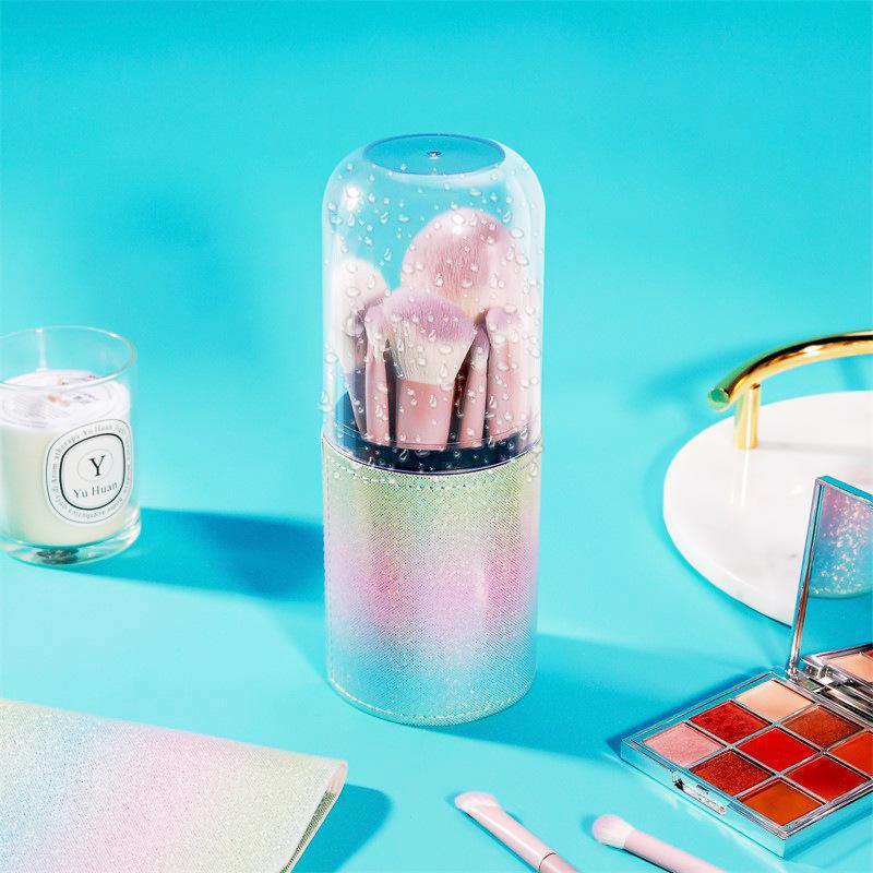 Pojemnik na pędzle do makijażu o dużej pojemności z pokrywką przeciwkurzową