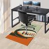 Office Carpet Strong & Brave Rugby Ball Design Sofa Rug for Chairs, Underneath Protection Ma