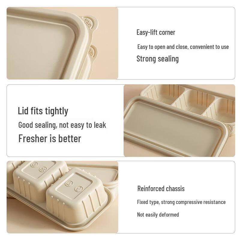Mr. Corn Biodegradable Cornstarch Lunch Boxes