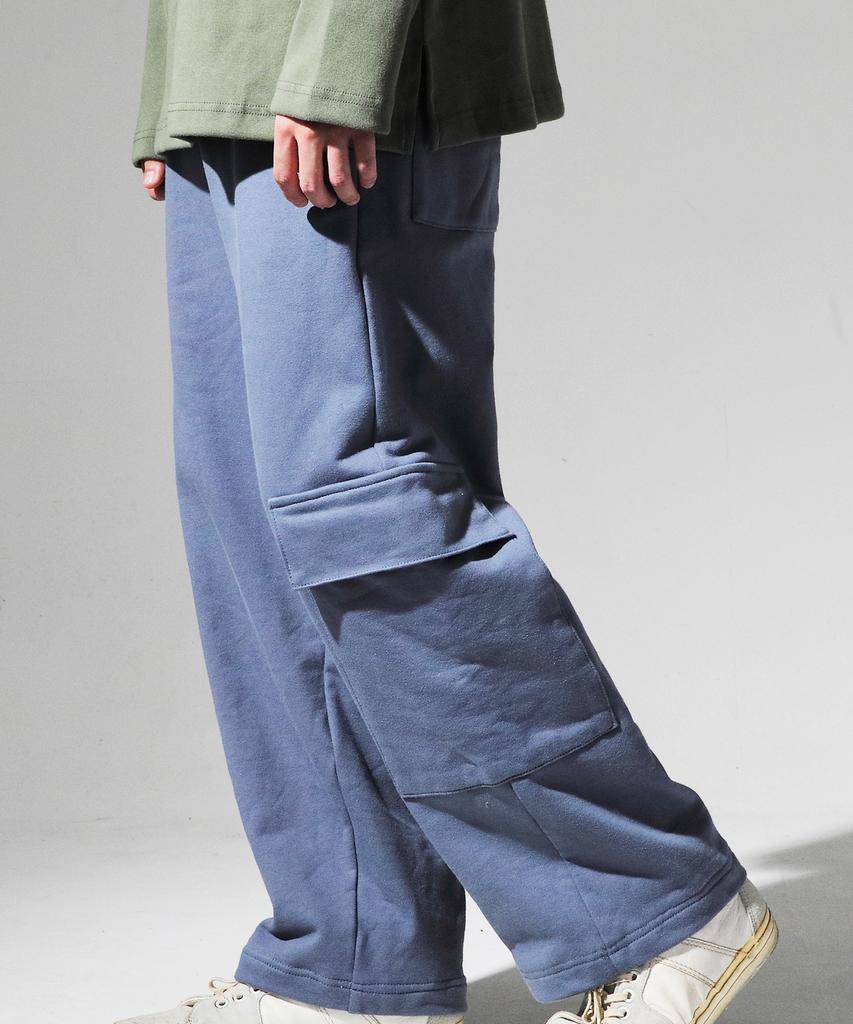 CODE I'M Heavyweight Wide Fit Cargo Pants Blue