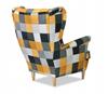 ARI PRINT Wing Chair with Footrest Scandinavian Family Furniture Checkered