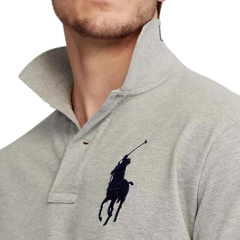Polo Ralph Lauren Kids SS22 Logo Digital Embroidery Cotton Short Sleeve Polo Shirt Kids tops Gray CWPOKNIYN820131-050