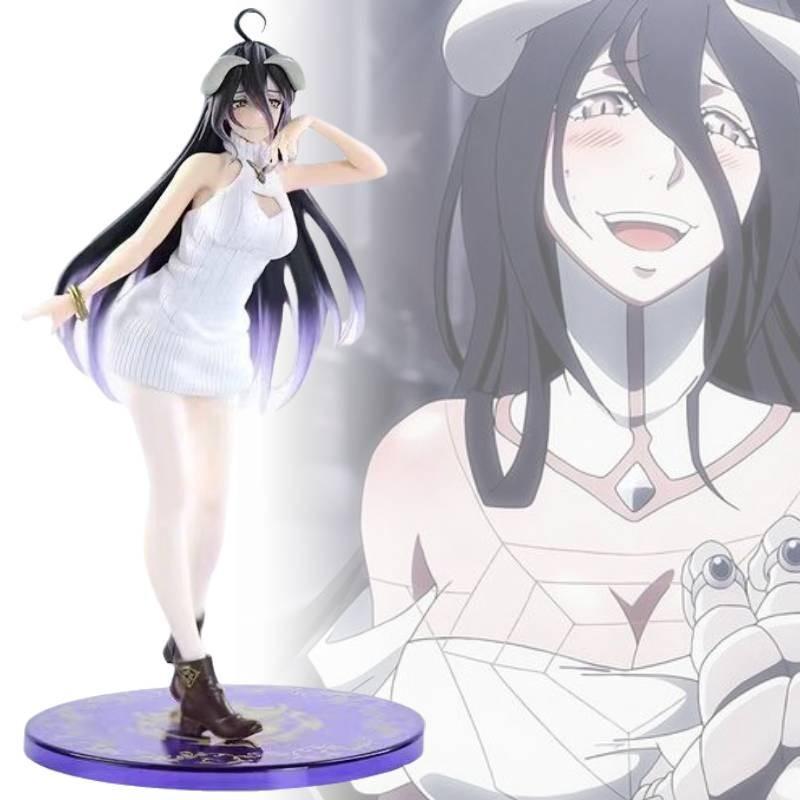 Elegant Overlord Albedo White Knitted Standing Model Figure Pvc Collectible Toy