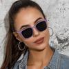 Kwadratowe Małe Okulary Przeciwsłoneczne Damskie Fioletowy Gradient Y2K Retro Hip Hop Okulary Ochrona UV400 Modne Okulary Słoneczne