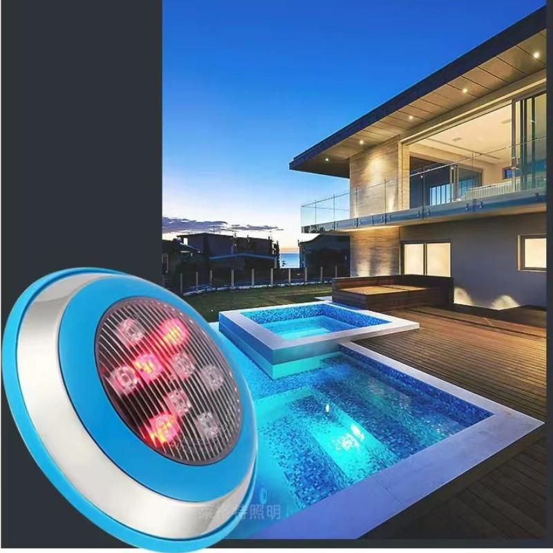 Wall Mounted Remote Control Lighting Lamp Pool Landscape Decorative Light Colorful LED Swimming Pool Light