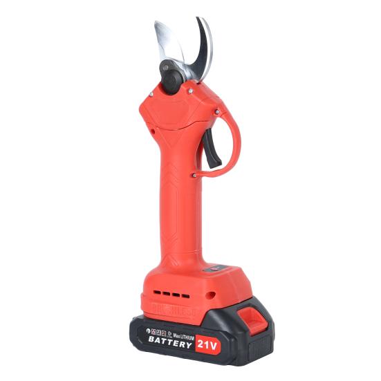 2 x 21V Elektrische Astschere Professionelle Akku-Baumschere mit scharfer Klinge Astschere mit 2 wiederaufladbaren Batterien 25mm Schnittdurchmesser
