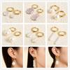 Real Natural Irregular Pearl Earring Stainless Steel Jewelry For Women Men Accessories Round Hoops Piercing Baroque Boucles Gift
