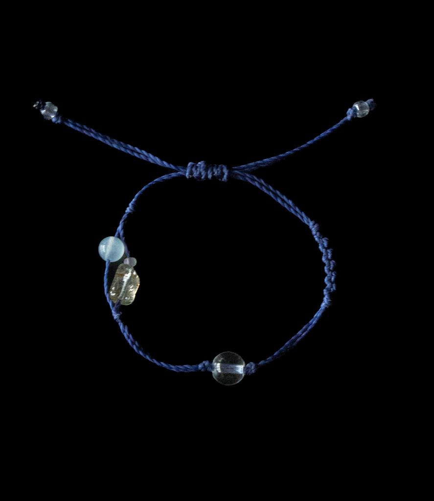 Idusum Lust Weave Seasite Night (Gemstone Thread Bracelet)