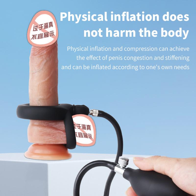 Adult Inflatable Chastity Ring, Sex Toy for Men, Intimate Play Accessory, Comfortable and Safe Adult Fun Gear