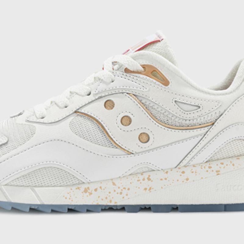 SAUCONY Shadow 6000 Retro Confortabil Piele Sintetică Durabil Joasă Casual Pantofi de Alergare Unisex sneaker Alb Platină S79020-1