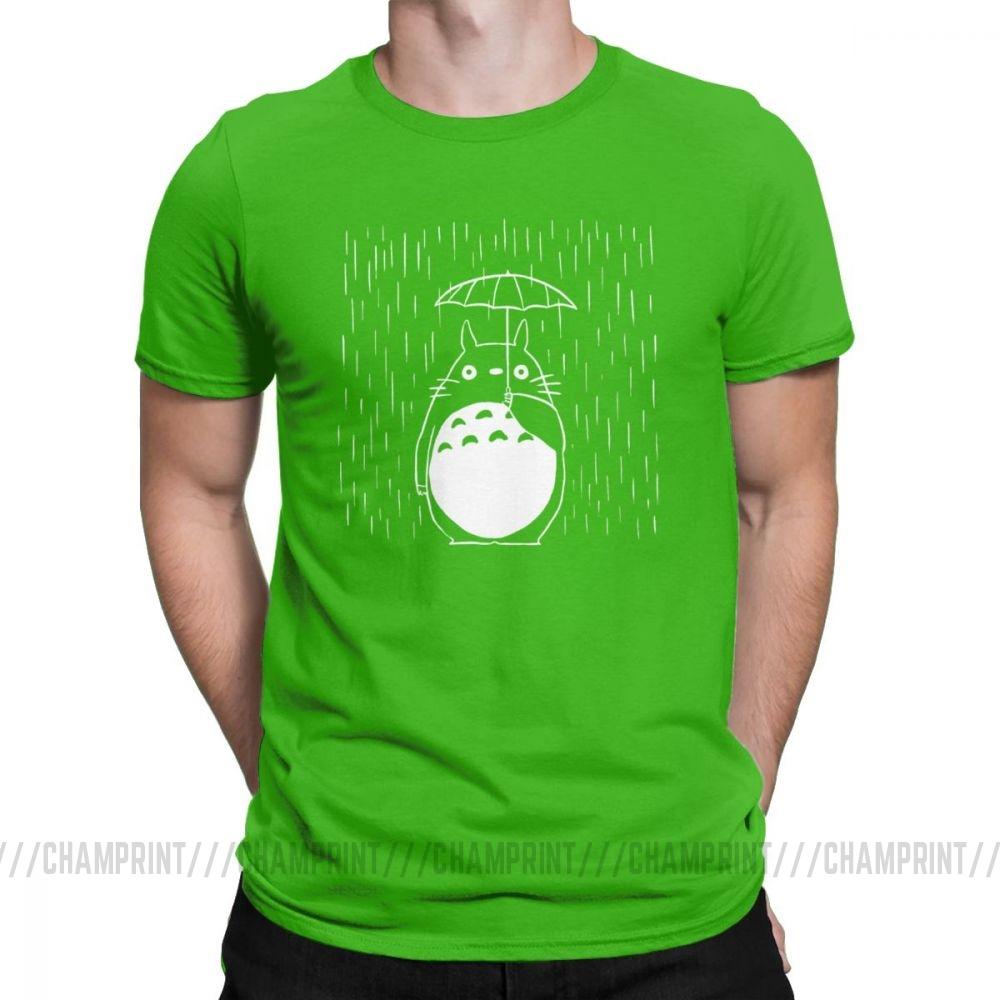 Rainy Day Men S T Shirt Japan Anime My Neighbour Totoro Funny Tees Short Sleeve Round