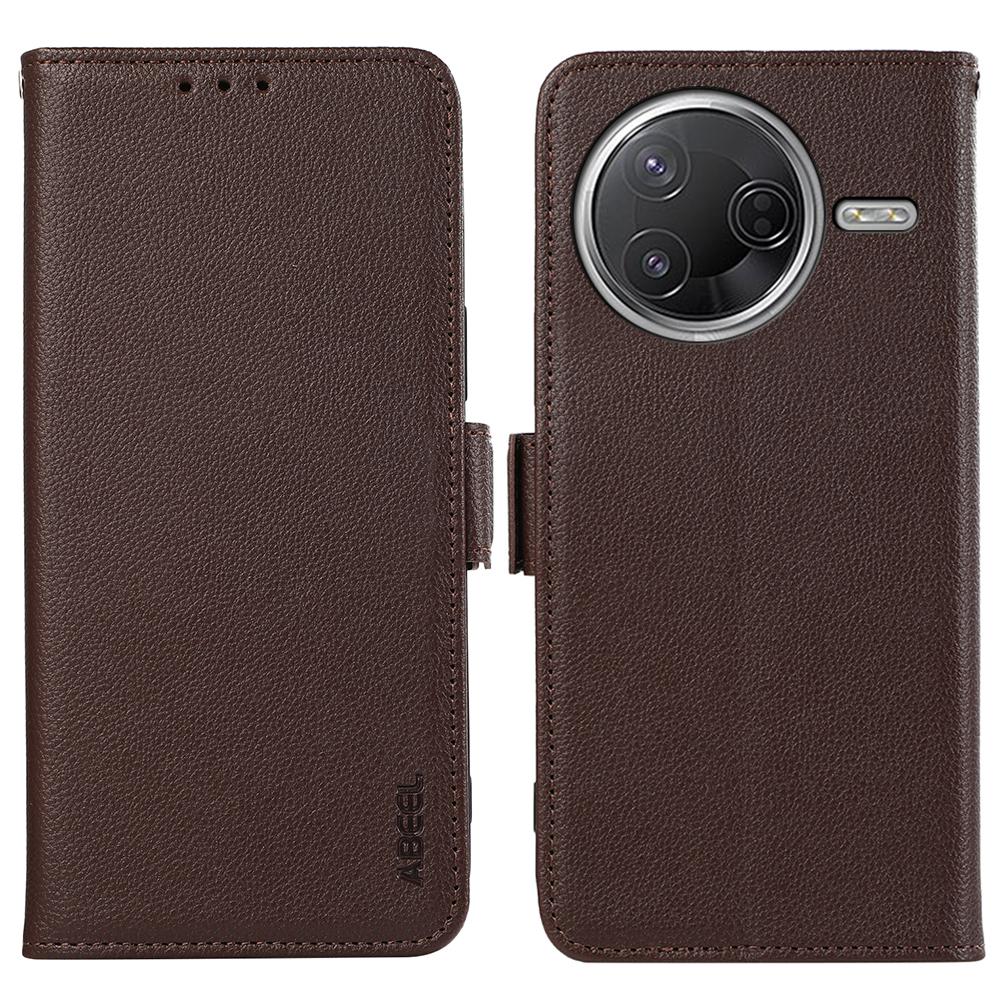 ABEEL Leather Case For Xiaomi Poco F7 Pro 5G/F7 Ultra 5G/Redmi K80 Pro 5G/K80 5G Litchi Texture RFID Blocking Phone Cover