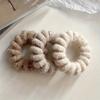 Neue Wolle Telefonkabel Scrunchies Spiralform Haargummi Einfarbig Gummibänder Elastisches Haarband Damen Haarschmuck