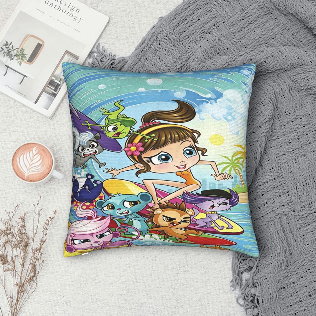Littlest Pets Shops Pillow Cover Retro Trendy Pillow Case For Living Room Chair Soft Pillowcases Gift Idea