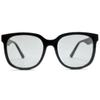 [MERRY PLEASURE] Sunglasses, Fashion Glasses, Men's & Women's, Wellington Square Style, Large Lenses, Light Colored Lenses, Black, Blue, Brown, Gray,