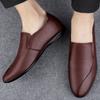 Fashion Luxury Brand Soft Soled Comfortable Loafers Elegant Brown Men's Flat Casual Shoes Office Commuting Men's Work Shoes Versatile