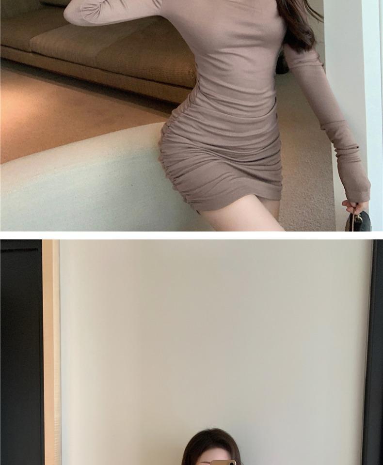 Plus Size Waist-Slimming Skirt Dress for Early Autumn - Chic Women's Fashion