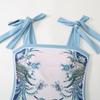 2023 European & American Retro French Double-Sided Swimsuit Set: One-Piece & Bikini