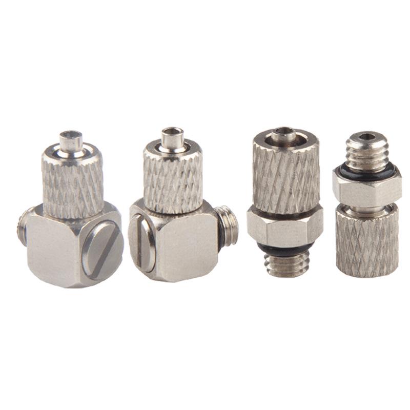 Mini Pneumatic Air Hose Quick Connect Elbow Fitting (PC6-M5, 6-M6, 4-M5, 4)