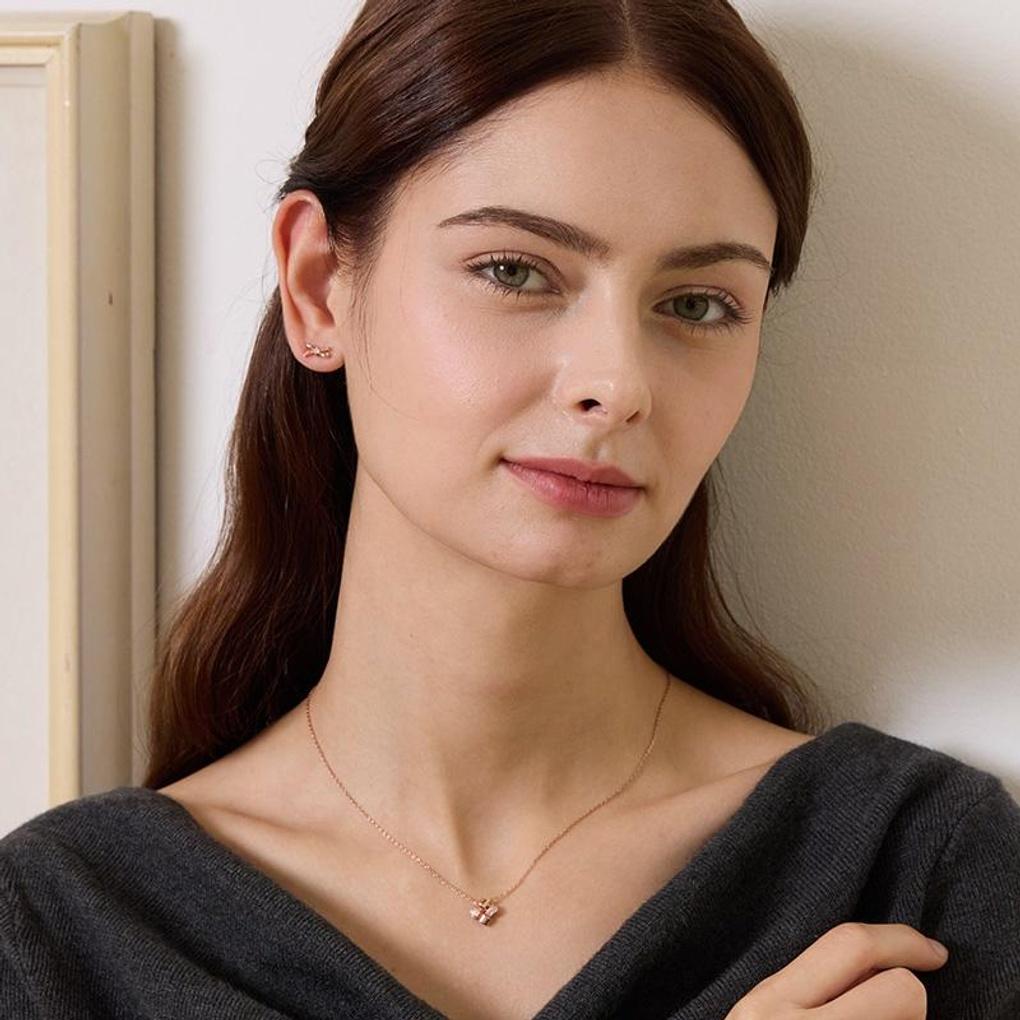 [LeShop] 14K Weave Necklace (Gold Plated)_LJ5164BRN