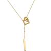 Steel Accessible Luxury Fashion New European and American Style Necklace Female Korean Simple Ins Fashion Stylish Versatile Mori Tassel Clavicle Chain