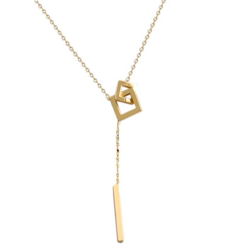 Steel Accessible Luxury Fashion New European and American Style Necklace Female Korean Simple Ins Fashion Stylish Versatile Mori Tassel Clavicle Chain