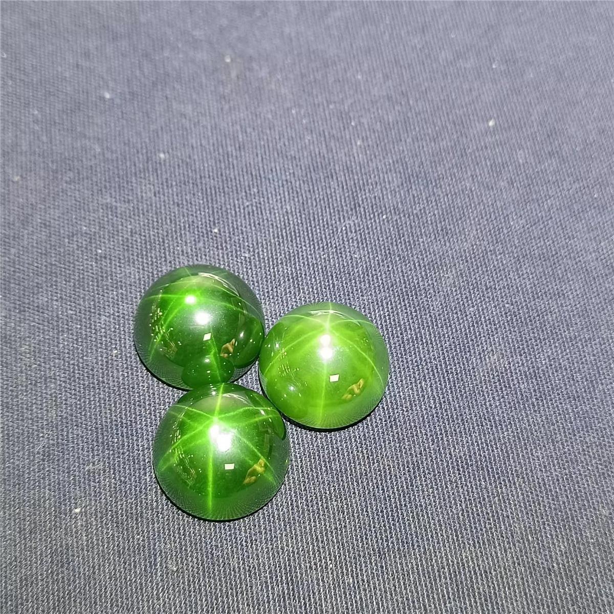 

Green Starlight Egg Face Cabochon Stone 18x25mm Main Stone, Spiritual Blessing Fortune Positive Energy Meditation Gemstone For Couple Large Ring DIY 9x11mm