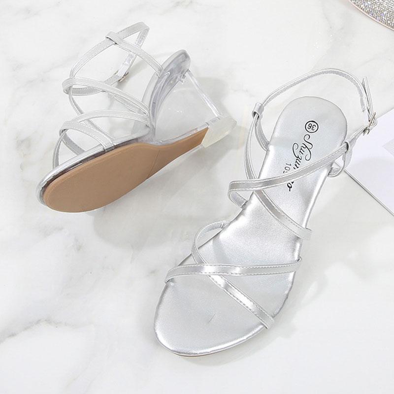 Damskor Genomskinlig kil sommar Damkorsrem Sexiga Fairy Sandals 1098-serien 6 cm klack LFD