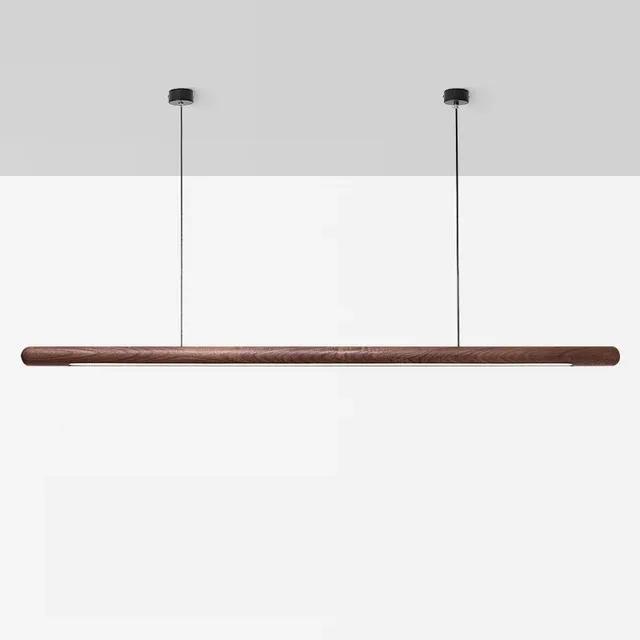 

Роскошная современная люстра из массива дерева Длинная люстра для ресторана Северная люстра из черного ореха White light