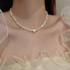 French Vintage Baroque Pearl Necklace Summer Niche Premium Sense Clavicle Chain Light Luxury Versatile Necklace Women