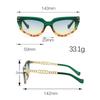 Vintage Sunglasses for Women High End Fashion Black Golden Chain Glasses with Dark Lenses Simple Design Glasses Women
