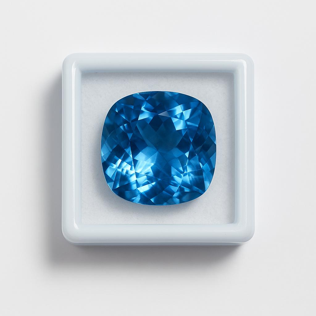 Natural Blue Sapphire Loose Gemstone 12 ct Square Cushion Cut September Birthday Birthstone