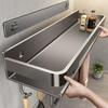 Wall-Mounted Stainless Steel Expandable Spice Rack with No-Drill Jars