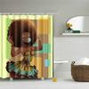 Abstract African Shower Curtain Prints Fabric Polyester Curtains For Bathroom Waterproof Bath Curtain Hooks Decoration