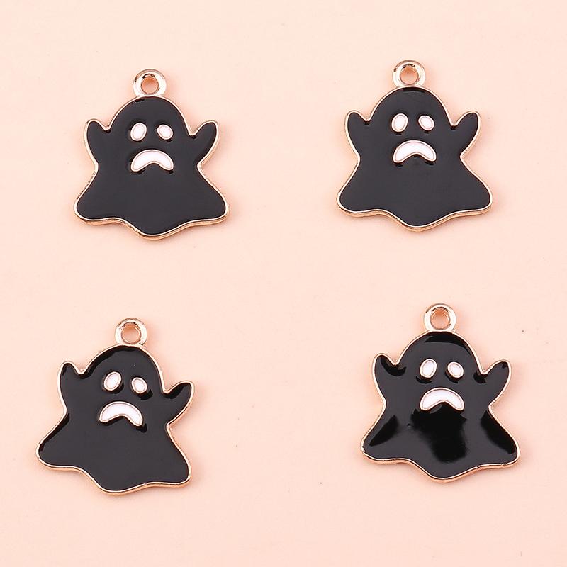 10pcs Mix Cute Enamel Halloween Charms Pumpkin Ghost Bat Charms Pendants for Jewelry Making DIY Earrings Necklace Accessories
