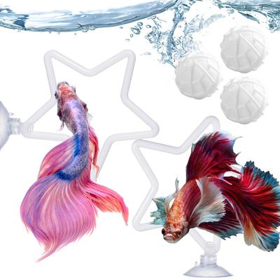 Betta Trainingsringe Auspowern reduziert Langeweile Runde Haustierfisch-Beschäftigung Saugnapf Fisch-Trainingsring für Aquarium-Dekoration