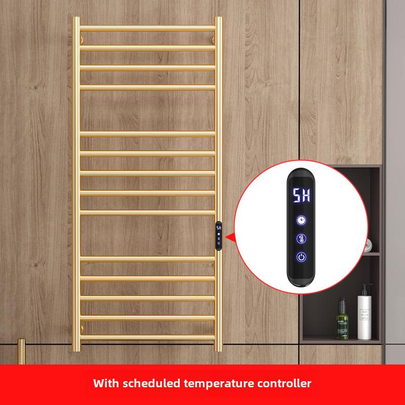 304 Stainless Steel Electric Heated Towel Rack with Golden Controller