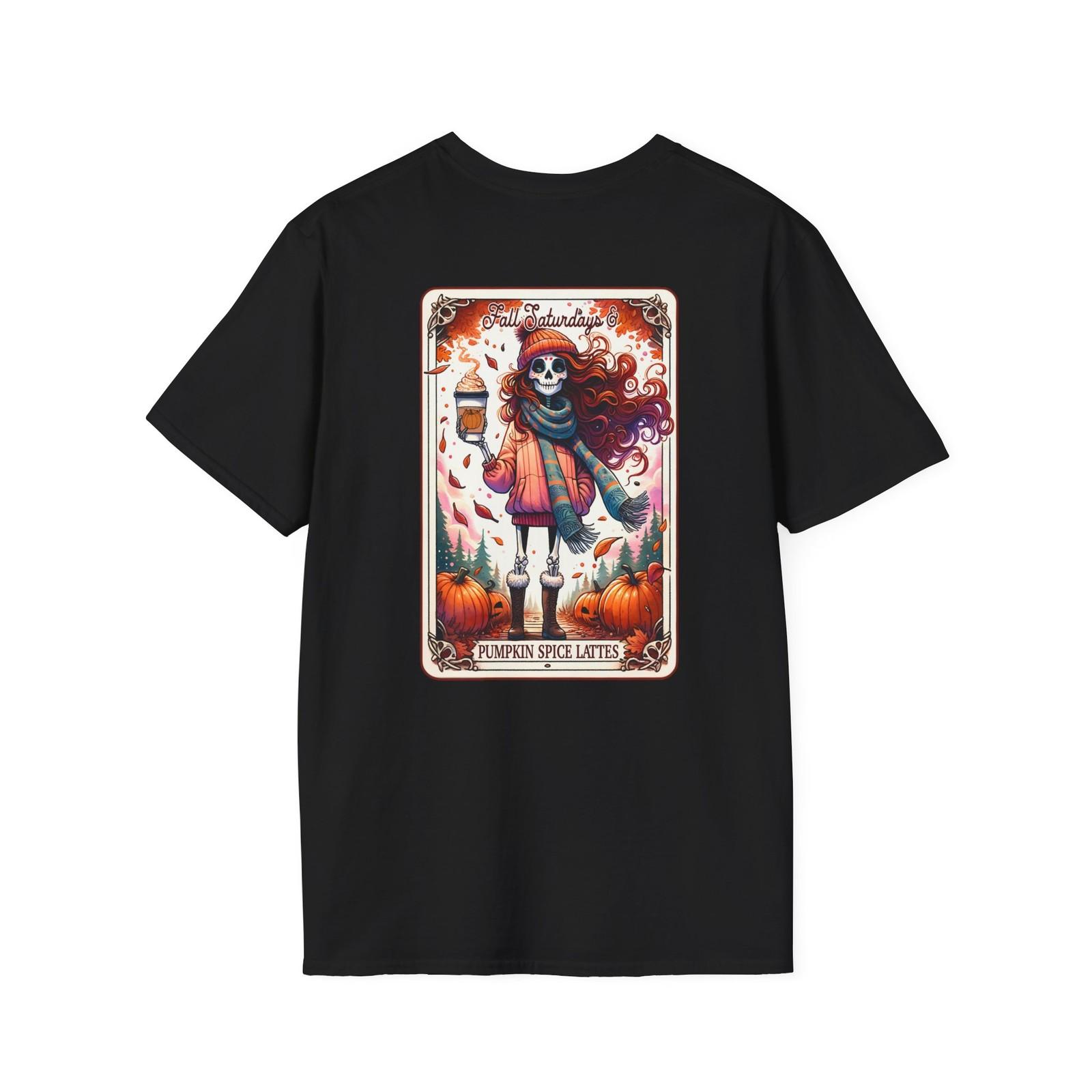 Celebrate Fall Saturdays with Our Cozy Pumpkin Spice Latte Unisex Softstyle Tee S