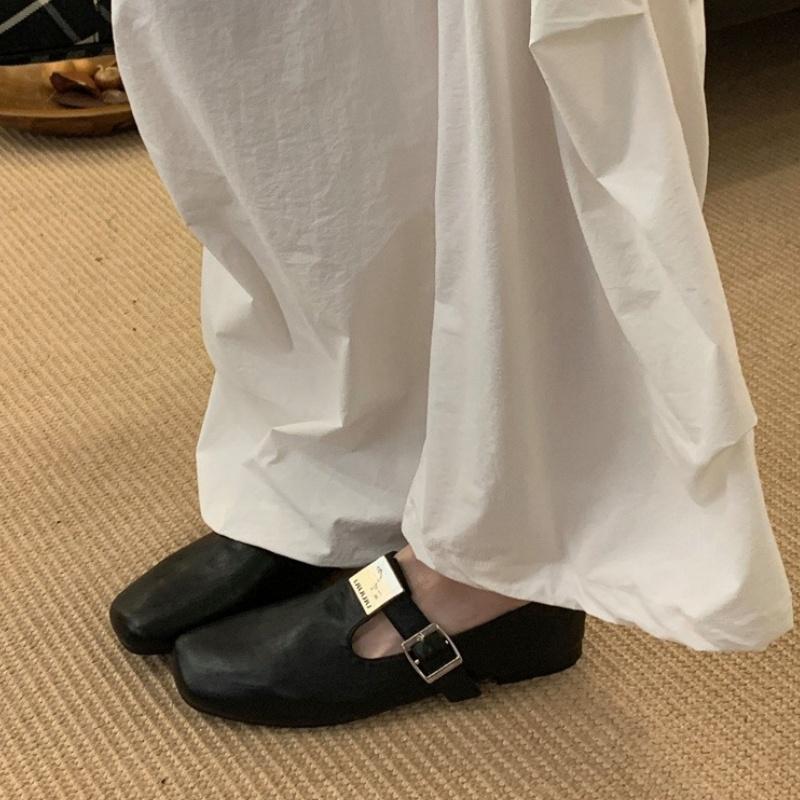 Fashion 2025 Spring Autumn New Style Fashion Women's Flat Shoes T-strap Slip On Solid Color Shoes Casual Soft Soled Women Flat Shoes