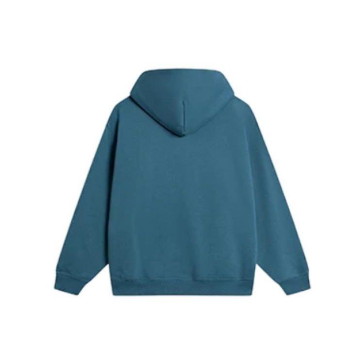 Li-Ning Solid Color Hooded Pullover Sweatshirt Men Tops Blue-Mountain AWDSB15-5